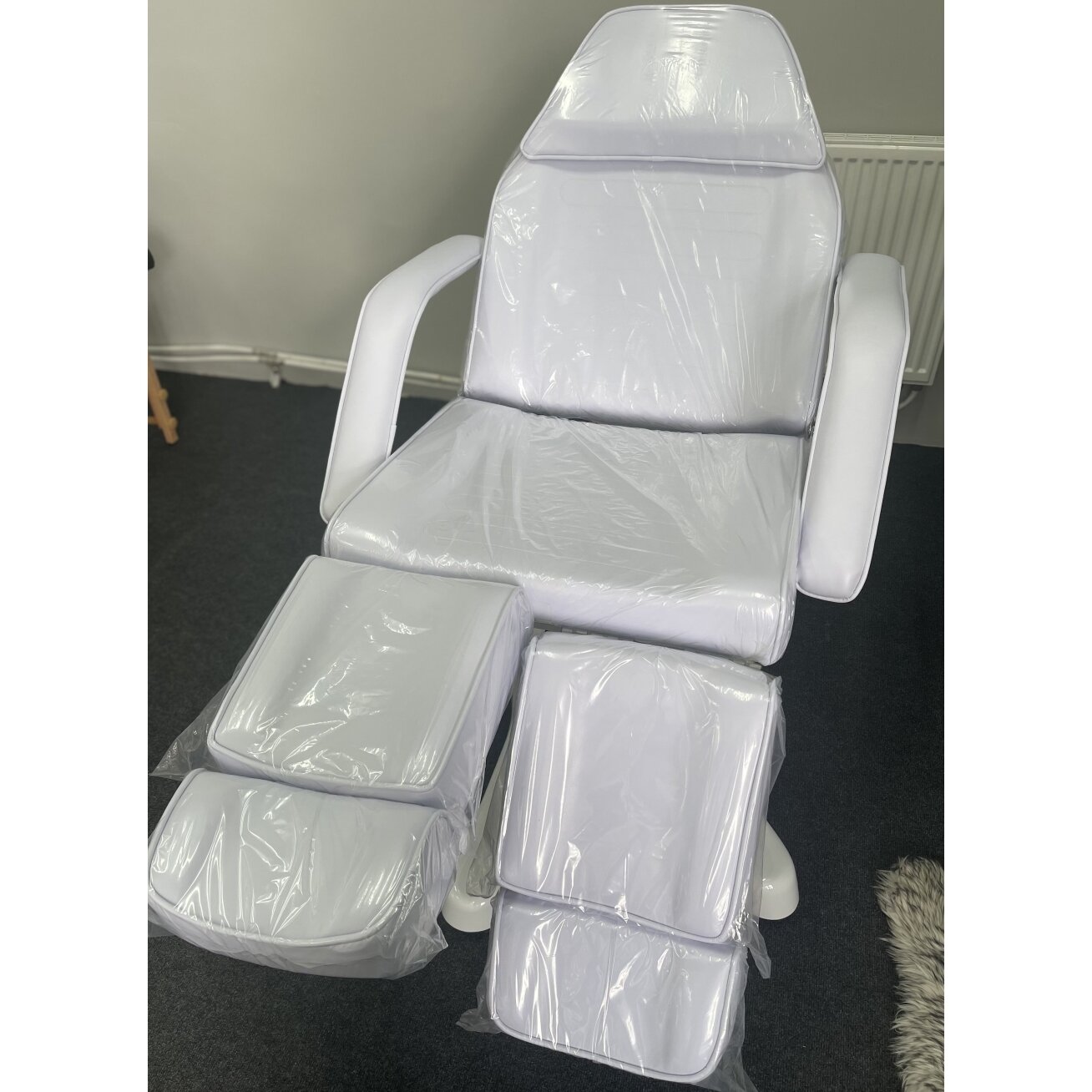 Profesionali hidraulinė pedikiūro kėdė-lova kosmetologams BD-8243, šaltai baltos spalvos 6