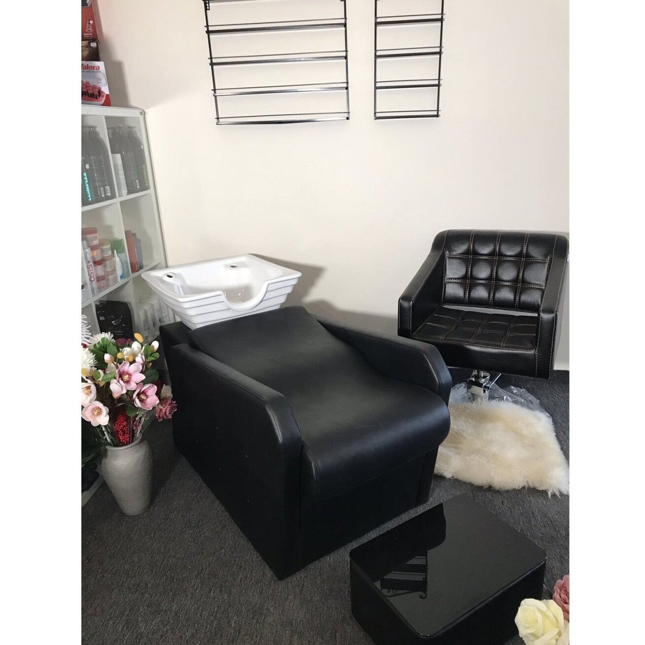Profesionali kirpyklos plautuvė HAIR SYSTEM HSB07, juodos spalvos 11