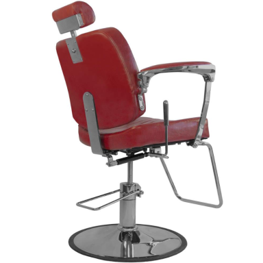 Profesionali barberio kėdė kirpykloms ir barbershopams BJORN BH-3318, raudonos spalvos