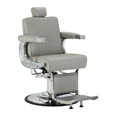 Profesionali barberio kėdė kirpykloms ir barbershopams GABBIANO VISIONERIO, pilkos spalvos