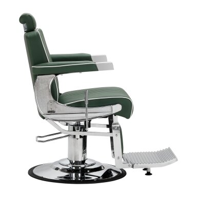 Profesionali barberio kėdė kirpykloms ir barbershopams GABBIANO VISIONERIO, žalios spalvos