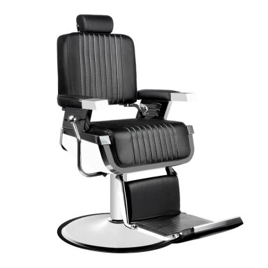 Profesionali barberio kėdė kirpykloms ir barbershopams HAIR SYSTEM ROYAL X, juodos spalvos Profesionali barberio kėdė kirpykloms ir barbershopams HAIR SYSTEM ROYAL X, juodos spalvos