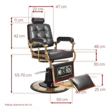 Professional barbers and beauty salons haircut chair GABBIANO BOSS BLACK Professional barbers and beauty salons haircut chair GABBIANO BOSS BLACK