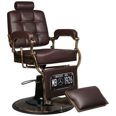 Profesionali barberio kėdė kirpykloms ir grožio salonams GABBIANO BOSS BROWN Profesionali barberio kėdė kirpykloms ir grožio salonams GABBIANO BOSS BROWN