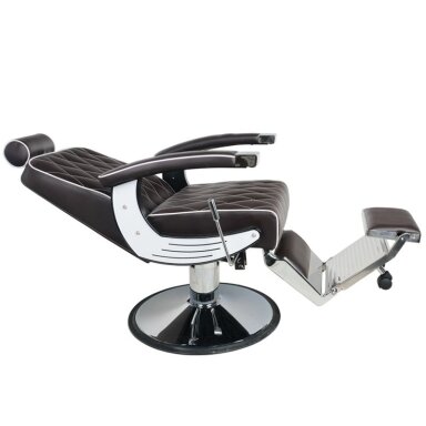Profesionali barberio kėdė kirpykloms ir grožio salonams GABBIANO IMPERIAL, rudos spalvos Profesionali barberio kėdė kirpykloms ir grožio salonams GABBIANO IMPERIAL, rudos spalvos