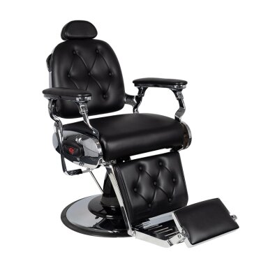 Profesionali barberio kėdė kirpykloms ir grožio salonams GABBIANO PIETRO, juodos spalvos Profesionali barberio kėdė kirpykloms ir grožio salonams GABBIANO PIETRO, juodos spalvos