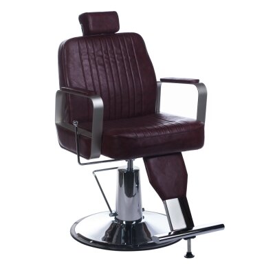 Profesionali barberio kėdė kirpykloms ir grožio salonams HOMER BH-31237, vyšninės spalvos Profesionali barberio kėdė kirpykloms ir grožio salonams HOMER BH-31237, vyšninės spalvos