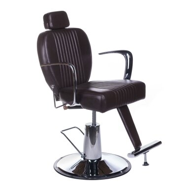 Profesionali barberio kėdė kirpykloms ir grožio salonams OLAF BH-3273, rudos spalvos Profesionali barberio kėdė kirpykloms ir grožio salonams OLAF BH-3273, rudos spalvos