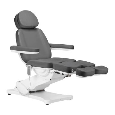 Professional electric cosmetology chair - bed for pedicure procedures SILLON CLASSIC, 2 motors, gray color Professional electric cosmetology chair - bed for pedicure procedures SILLON CLASSIC, 2 motors, gray color