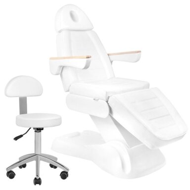 Professional electric cosmetology bed LUX 273B + master's chair 304 Professional electric cosmetology bed LUX 273B + master's chair 304