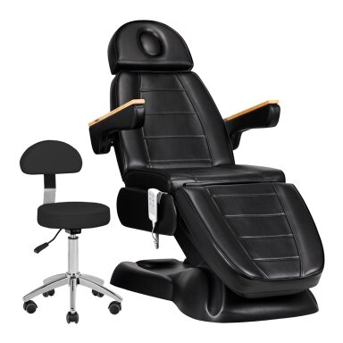 Profesionali kosmetolgonė lova grožio salonams SILLON LUX 273B + meistro kėdutė №304 juodos spalvos Profesionali kosmetolgonė lova grožio salonams SILLON LUX 273B + meistro kėdutė №304 juodos spalvos