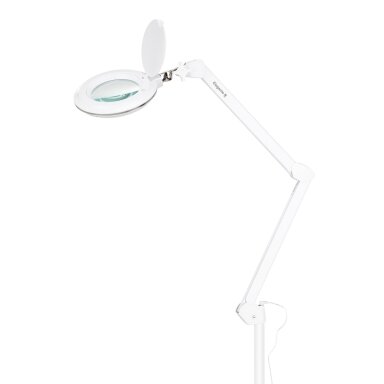 Profesionali kosmetologinė LED lempa - lupa ELEGANTE 6031, baltos spalvos