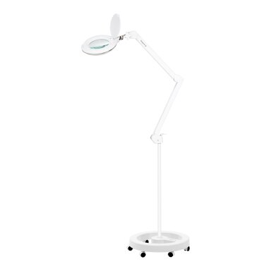 Profesionali kosmetologinė LED lempa - lupa ELEGANTE 6031, baltos spalvos