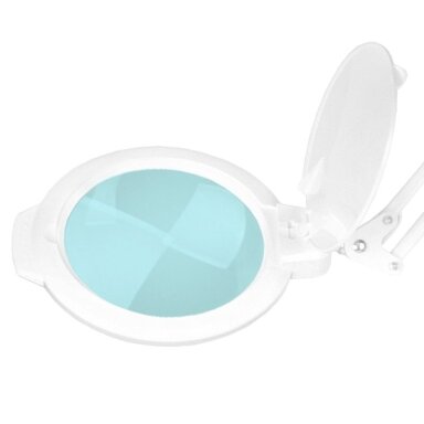 Profesionali kosmetologinė LED lempa lupa MOONLIGHT 8013/6", tvirtinama prie paviršių, baltos spalvos Profesionali kosmetologinė LED lempa lupa MOONLIGHT 8013/6", tvirtinama prie paviršių, baltos spalvos