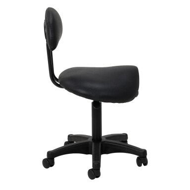Professional master chair-saddle for beauticians 6001, black with black base