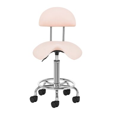 Profesionali meistro kėdė-balnas kosmetologams 6001, rožinės spalvos