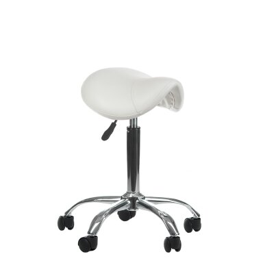 Profesionali meistro kėdė-balnas kosmetologams BD-9909, baltos spalvos