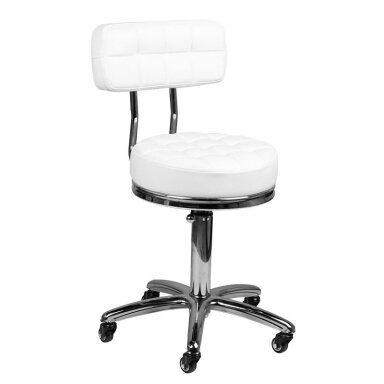 Professional master chair for beauticians and beauty salons AM-877, white color Professional master chair for beauticians and beauty salons AM-877, white color