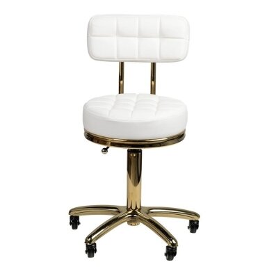 Professional master chair for beauticians GOLD AM-961, white color Professional master chair for beauticians GOLD AM-961, white color