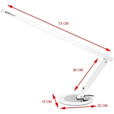 Profesionali stalinė lempa manikiūro darbams SLIM LED, baltos spalvos Profesionali stalinė lempa manikiūro darbams SLIM LED, baltos spalvos