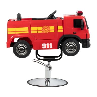 Profesionali vaikiška kėdė kirpykloms GABBIANO FIRE ENGINE, raudonos spalvos