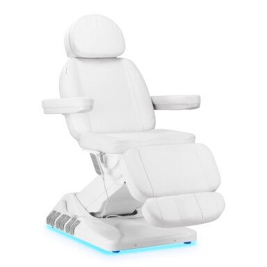 Profesionalus elektrinis gultas-lova kosmetologams SILLON LUXURY (3 varikliai + valdymas pedalais), baltos spalvos Profesionalus elektrinis gultas-lova kosmetologams SILLON LUXURY (3 varikliai + valdymas pedalais), baltos spalvos