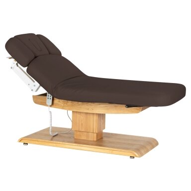 Profesionalus elektrinis masažo ir SPA gultas SILLON RELAX, rudos spalvos su šviesiu pagrindu