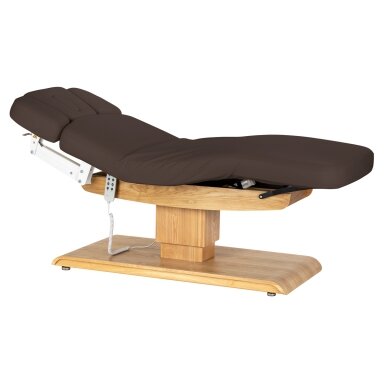 Profesionalus elektrinis masažo ir SPA gultas SILLON RELAX, rudos spalvos su šviesiu pagrindu