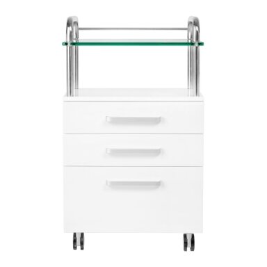 Professional cosmetic trolley for podological procedures 6053, white color Professional cosmetic trolley for podological procedures 6053, white color