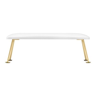 Professional armrest for manicure 6M, white/gold color