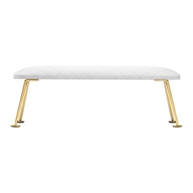 Professional armrest for manicure 6M, white/gold color