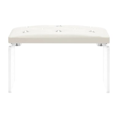 Professional manicure armrest MOMO DIAMOND, milky eco leather