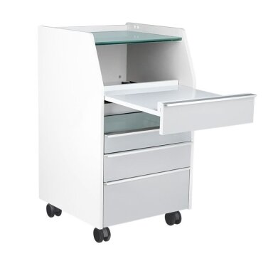 Professional podiatry trolley-cabinet for beauticians 984 with built-in UV-C tool disinfection shelf, gray color Professional podiatry trolley-cabinet for beauticians 984 with built-in UV-C tool disinfection shelf, gray color