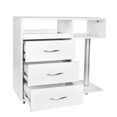 Professional trolley-cabinet for beauticians with space for a lamp to insert a magnifying glass Y-300, white Professional trolley-cabinet for beauticians with space for a lamp to insert a magnifying glass Y-300, white
