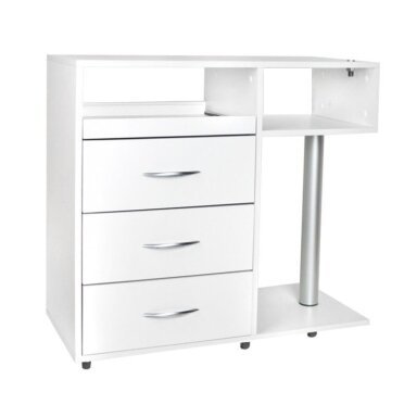 Professional trolley-cabinet for beauticians with space for a lamp to insert a magnifying glass Y-300, white Professional trolley-cabinet for beauticians with space for a lamp to insert a magnifying glass Y-300, white