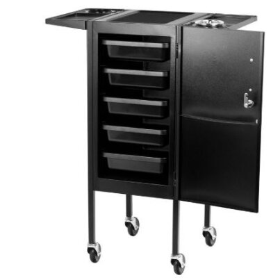Professional barber and hair stilist trolley GABBIANO DELUXE 500, black color 9 Professional barber and hair stilist trolley GABBIANO DELUXE 500, black color 9