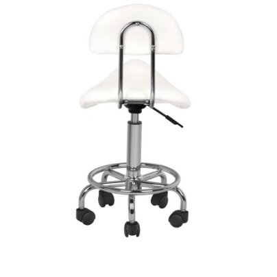 Professional master chair-saddle for beauticians 6001, white color 3 Professional master chair-saddle for beauticians 6001, white color 3