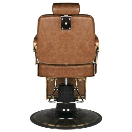 Professional barber chair BOSS OLD LEATHER, light brown color 2 Professional barber chair BOSS OLD LEATHER, light brown color 2