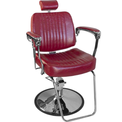 Profesionali barberio kėdė kirpykloms ir barbershopams BJORN BH-3318, raudonos spalvos