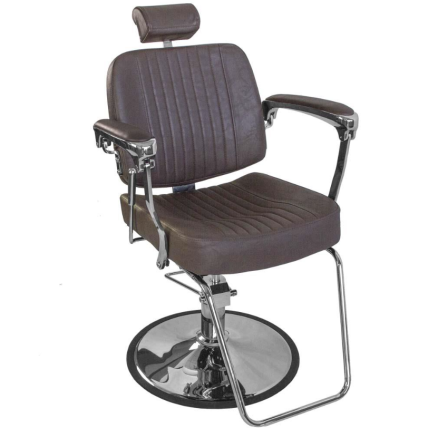 Profesionali barberio kėdė kirpykloms ir barbershopams BJORN BH-3318, rudos spalvos