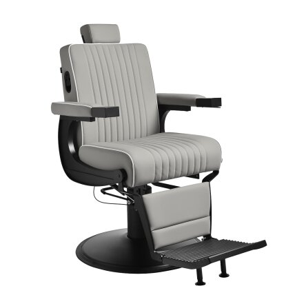 Professional barber chair for hairdressers and barbershops GABBIANO LEVI, gray