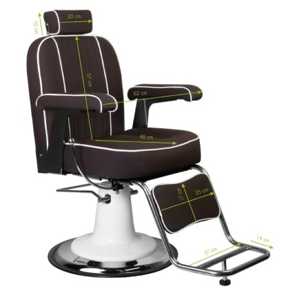 Profesionali barberio kėdė kirpykloms ir grožio salonams GABBIANO AMADEO, rudos spalvos 6 Profesionali barberio kėdė kirpykloms ir grožio salonams GABBIANO AMADEO, rudos spalvos 6