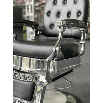 Profesionali barberio kėdė kirpykloms ir grožio salonams GABBIANO ERNESTO BLACK 10 Profesionali barberio kėdė kirpykloms ir grožio salonams GABBIANO ERNESTO BLACK 10