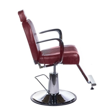 Profesionali barberio kėdė kirpykloms ir grožio salonams OLAF BH-3273, vyšninės spalvos 5