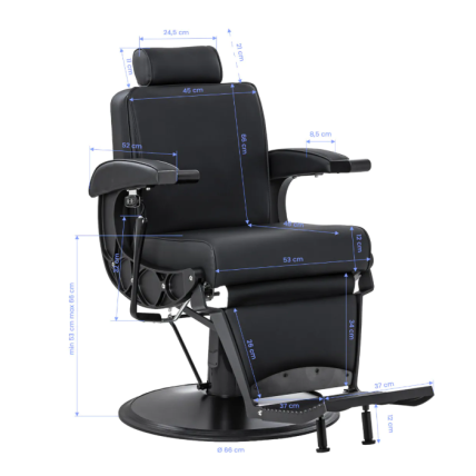 Professional barber chair with massage function GABBIANO CONTINENTAL, black 17