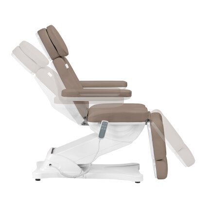 Professional electric cosmetology chair - bed SILLON CLASSIC 3 motors, brown color 4 Professional electric cosmetology chair - bed SILLON CLASSIC 3 motors, brown color 4