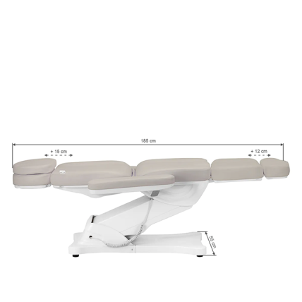 Profesionali elektrinė kosmetologinė kėdė - gultas SILLON CLASSIC 3 varikliai, smėlio spalvos 16