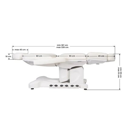 Professional electric cosmetology bed with heating function AZZURRO 708B EXCLUSIVE (4 motors) 11 Professional electric cosmetology bed with heating function AZZURRO 708B EXCLUSIVE (4 motors) 11