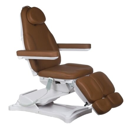 Professional electric podiatry chair for pedicure procedures MODENA PEDI BD-8294, 2 motors, brown color