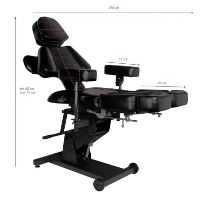 Professional electric tattoo parlor chair / bed PRO INK 606 17 Professional electric tattoo parlor chair / bed PRO INK 606 17
